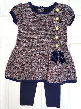 ⚡BOGO⚡Little Me Toddler Tweed Dress Set Size 18M